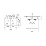 Sink Granite 76x51 free nested 2 cabinet Oatmeal, color: Beige Sink Granite 76x51 free nested 2 cabinet Oatmeal, color: Beige