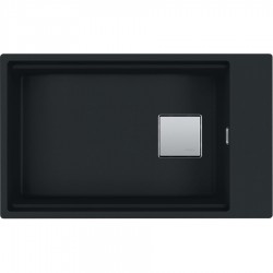 Sink Granite 76x46 free Undermount 1 bowl Matte Black, color: Black Granite