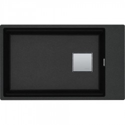 Sink Granite 76x46 free Undermount 1 bowl Onyx, color: Black Granite