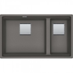 Sink Granite 76x46 free Undermount 1 ½ cabinet Stone grey, color: Grey Granite