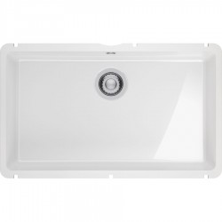 Sink Ceramic 74,5x45,4 surface: Glossy free Undermount 1 bowl Glossy White, color: White Ceramic