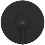 Shower tap Wall-mounted external part 1 way material: Brass mixer With plate without hand shower, hose and holder Silk black, color: Black surface: Matt Wall-mounted - external part
