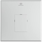 Shower tap Wall-mounted external part 1 way material: Brass mixer With plate without hand shower, hose and holder, color: Chrome surface: Glossy Wall-mounted - external part