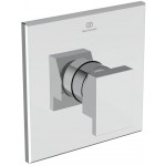 Shower tap Wall-mounted external part 1 way material: Brass mixer With plate without hand shower, hose and holder, color: Chrome surface: Glossy Wall-mounted - external part
