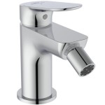 Bidet mixer material: Brass with click-clack waste, color: Chrome surface: Glossy Deck-mounted