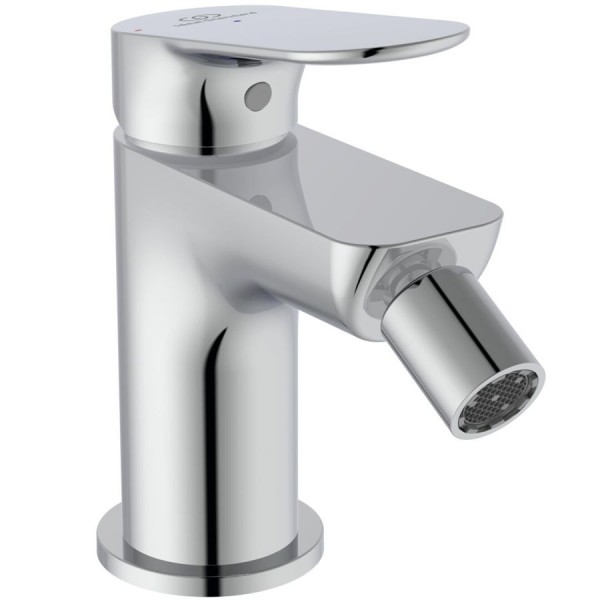 Bidet mixer material: Brass with click-clack waste, color: Chrome surface: Glossy Deck-mounted
