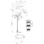 Bidet mixer material: Brass with click-clack waste, Silk black, color: Black surface: Matt Deck-mounted Bidet mixer material: Brass with click-clack waste, Silk black, color: Black surface: Matt Deck-mounted