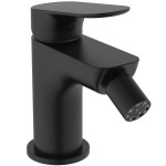 Bidet mixer material: Brass with click-clack waste, Silk black, color: Black surface: Matt Deck-mounted Bidet mixer material: Brass with click-clack waste, Silk black, color: Black surface: Matt Deck-mounted