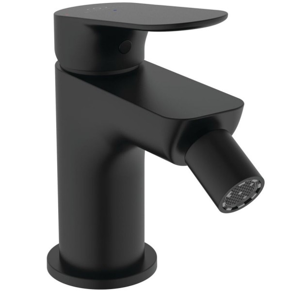 Bidet mixer material: Brass with click-clack waste, Silk black, color: Black surface: Matt Deck-mounted Bidet mixer material: Brass with click-clack waste, Silk black, color: Black surface: Matt Deck-mounted