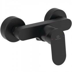 Shower tap Wall-mounted exposed material: Brass mixer without hand shower, hose and holder Silk black, color: Black surface: Matt Wall-mouned exposed