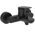 Bathtub tap Wall-mounted exposed material: Brass without hand shower, hose and holder Silk black mixer, color: Black surface: Matt Wall-mouned exposed Bathtub tap Wall-mounted exposed material: Brass without hand shower, hose and holder Silk black mixer, color: Black surface: Matt Wall-mouned exposed