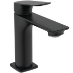 Wash basin tap Deck-mounted material: Brass mixer With push-open waste set Μ size Υ15,4cm, Silk black, color: Black surface: Matt Deck-mounted Wash basin tap Deck-mounted material: Brass mixer With push-open waste set Μ size Υ15,4cm, Silk black, color: Black surface: Matt Deck-mounted