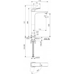 Wash basin tap Deck-mounted for free-standing washbasin material: Brass mixer Without waste, color: Chrome surface: Glossy Deck-mounted