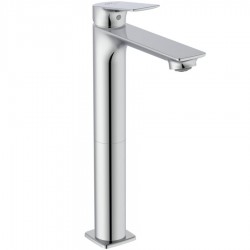 Wash basin tap Deck-mounted for free-standing washbasin material: Brass mixer Without waste, color: Chrome surface: Glossy Deck-mounted
