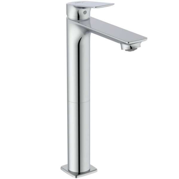 Wash basin tap Deck-mounted for free-standing washbasin material: Brass mixer Without waste, color: Chrome surface: Glossy Deck-mounted