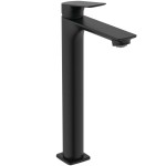 Wash basin tap Deck-mounted for free-standing washbasin material: Brass mixer Without waste Silk black, color: Black surface: Matt Deck-mounted Wash basin tap Deck-mounted for free-standing washbasin material: Brass mixer Without waste Silk black, color: Black surface: Matt Deck-mounted