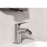 Bidet mixer material: Brass with click-clack waste set, color: Chrome surface: Glossy Deck-mounted