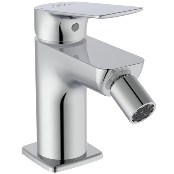 Bidet mixer material: Brass with click-clack waste set, color: Chrome surface: Glossy Deck-mounted