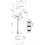 Bidet mixer material: Brass with click-clack waste set, Silk Black, color: Black surface: Matt Deck-mounted Bidet mixer material: Brass with click-clack waste set, Silk Black, color: Black surface: Matt Deck-mounted