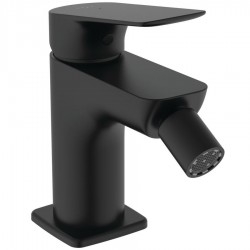 Bidet mixer material: Brass with click-clack waste set, Silk Black, color: Black surface: Matt Deck-mounted