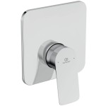 Shower tap Wall-mounted concealed - complete set 1 way material: Brass mixer With plate without hand shower, hose and holder KIT1+KIT2, color: Chrome surface: Glossy Wall-mounted - external part Shower tap Wall-mounted concealed - complete set 1 way material: Brass mixer With plate without hand shower, hose and holder KIT1+KIT2, color: Chrome surface: Glossy Wall-mounted - external part