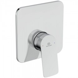 Shower tap Wall-mounted concealed - complete set 1 way material: Brass mixer With plate without hand shower, hose and holder KIT1+KIT2, color: Chrome surface: Glossy Wall-mounted - external part