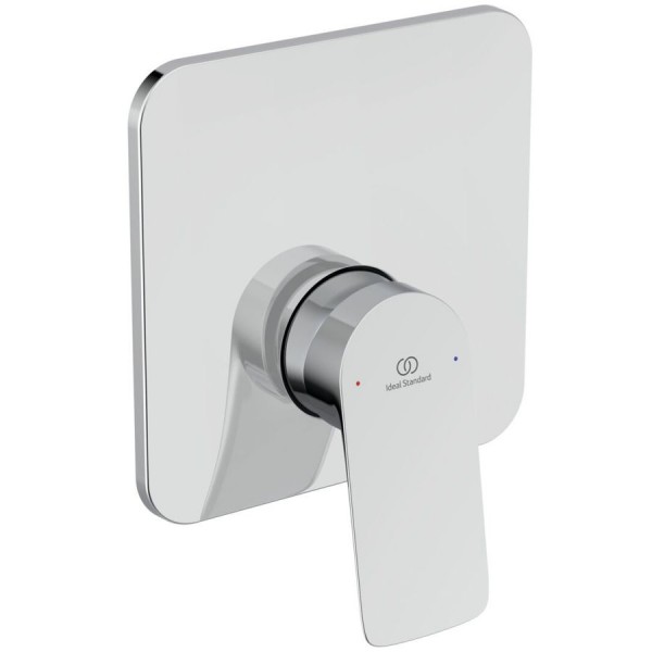 Shower tap Wall-mounted concealed - complete set 1 way material: Brass mixer With plate without hand shower, hose and holder KIT1+KIT2, color: Chrome surface: Glossy Wall-mounted - external part Shower tap Wall-mounted concealed - complete set 1 way material: Brass mixer With plate without hand shower, hose and holder KIT1+KIT2, color: Chrome surface: Glossy Wall-mounted - external part