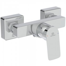 Shower tap Wall-mounted exposed material: Brass mixer without hand shower, hose and holder, color: Chrome surface: Glossy Wall-mouned exposed