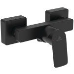 Shower tap Wall-mounted exposed material: Brass mixer without hand shower, hose and holder Silk Black, color: Black surface: Matt Wall-mouned exposed Shower tap Wall-mounted exposed material: Brass mixer without hand shower, hose and holder Silk Black, color: Black surface: Matt Wall-mouned exposed