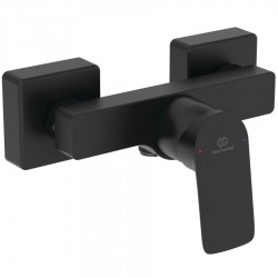 Shower tap Wall-mounted exposed material: Brass mixer without hand shower, hose and holder Silk Black, color: Black surface: Matt Wall-mouned exposed