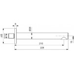 Spout (Nozzle) 21cm Wall-mounted 21cm, Silk black material: Brass, color: Black surface: Matt Bath spouts Spout (Nozzle) 21cm Wall-mounted 21cm, Silk black material: Brass, color: Black surface: Matt Bath spouts