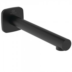Εκροή (στόμιο) 21cm επίτοιχος τύπος 21cm, Silk black από ορείχαλκο, χρώμα: Μαύρο επιφάνεια: Ματ Στόμια (ρουξούνια)
