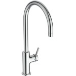 Kitchen tap Deck-mounted material: Brass C-Spout, color: Chrome surface: Glossy Deck-mounted Kitchen tap Deck-mounted material: Brass C-Spout, color: Chrome surface: Glossy Deck-mounted