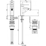 Bidet mixer material: Inox, color: Chrome surface: Brushed Deck-mounted