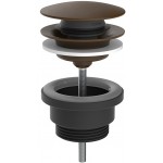 Βαλβίδα συνεχούς ροής, 10-65mm, Stop+Go Dark Bronze χωρίς υπερχείλιση από ορείχαλκο επιφάνεια: Βουρτσισμένη, χρώμα: Μπρονζέ Βαλβίδες