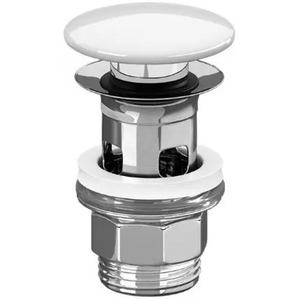 Waste Valve push-open Without overflow material: Porcelain surface: Glossy, color: White Waste overflows