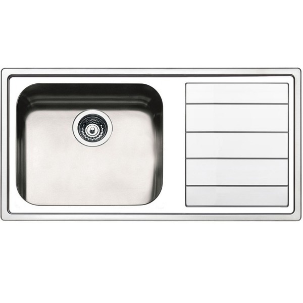 Νεροχύτης ανοξείδωτος 100x50 από inox επιφάνεια: Λεία ματ με πάγκο δεξιά ένθετος 1 γούρνα, χρώμα: Χρωμέ Ανοξείδωτοι Νεροχύτης ανοξείδωτος 100x50 από inox επιφάνεια: Λεία ματ με πάγκο δεξιά ένθετος 1 γούρνα, χρώμα: Χρωμέ Ανοξείδωτοι