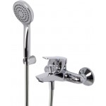 Bathtub tap Wall-mounted exposed material: Brass with hand shower, hose and holder mixer, color: Chrome surface: Glossy Wall-mouned exposed Bathtub tap Wall-mounted exposed material: Brass with hand shower, hose and holder mixer, color: Chrome surface: Glossy Wall-mouned exposed