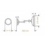 Make up mirror light material: Brass Wall-mounted, color: Chrome surface: Glossy
