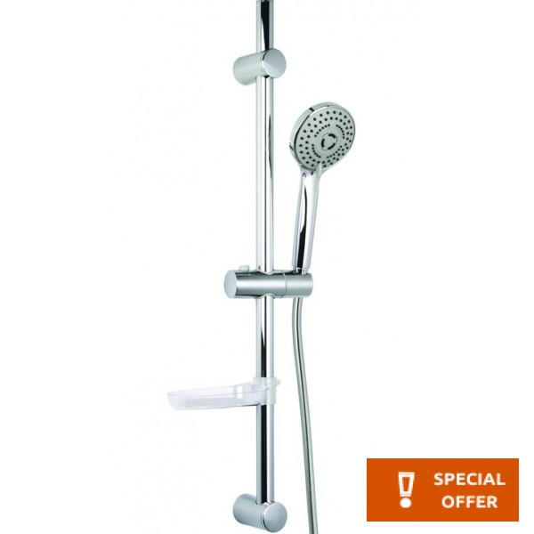 Βέργα ντους 75cm από ορείχαλκο με τηλέφωνο & σπιράλ, χρώμα: Χρωμέ επιφάνεια: Γυαλιστερή Βέργες ντους