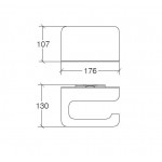 Paper holder no cover material: Aluminum, color: White surface: Matt Toilet paper holders Paper holder no cover material: Aluminum, color: White surface: Matt Toilet paper holders
