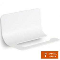 Paper holder no cover material: Aluminum, color: White surface: Matt Toilet paper holders