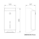 Paper toweling 12,3x10,7x26cm material: Inox, color: Chrome surface: Matt Kleenex dispensers Paper toweling 12,3x10,7x26cm material: Inox, color: Chrome surface: Matt Kleenex dispensers
