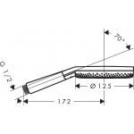 Shower head 3 jets, color: Bronze surface: Brushed Hand showers