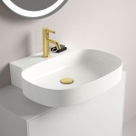 Washbasin Wall-mounted 60x50x13,5 no pedestal / Without overflow With 1 bowl With hole in the middle material: Porcelain, color: White surface: Glossy Wall-mounted Washbasin Wall-mounted 60x50x13,5 no pedestal / Without overflow With 1 bowl With hole in the middle material: Porcelain, color: White surface: Glossy Wall-mounted