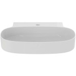 Washbasin Wall-mounted 60x50x13,5 no pedestal / Without overflow With 1 bowl With hole in the middle material: Porcelain, color: White surface: Glossy Wall-mounted Washbasin Wall-mounted 60x50x13,5 no pedestal / Without overflow With 1 bowl With hole in the middle material: Porcelain, color: White surface: Glossy Wall-mounted