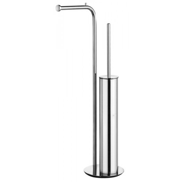 Brush - bin Floor standing material: Inox, color: Chrome surface: Matt Toilet brush holders Brush - bin Floor standing material: Inox, color: Chrome surface: Matt Toilet brush holders