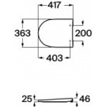 Κάλυμμα λεκάνης soft closing Wrapover Compact, χρώμα: Λευκό Κάλυμμα λεκάνης soft closing Wrapover Compact, χρώμα: Λευκό