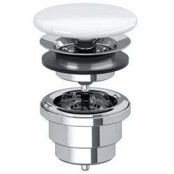 Waste Valve 12,1x21,5x6,8cm Without overflow material: Porcelain surface: Glossy, color: White Waste overflows