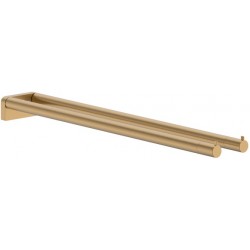 Πετσετοθήκη 44cm Brushed Bronze κάθετη από ορείχαλκο διπλή, χρώμα: Μπρονζέ επιφάνεια: Βουρτσισμένη